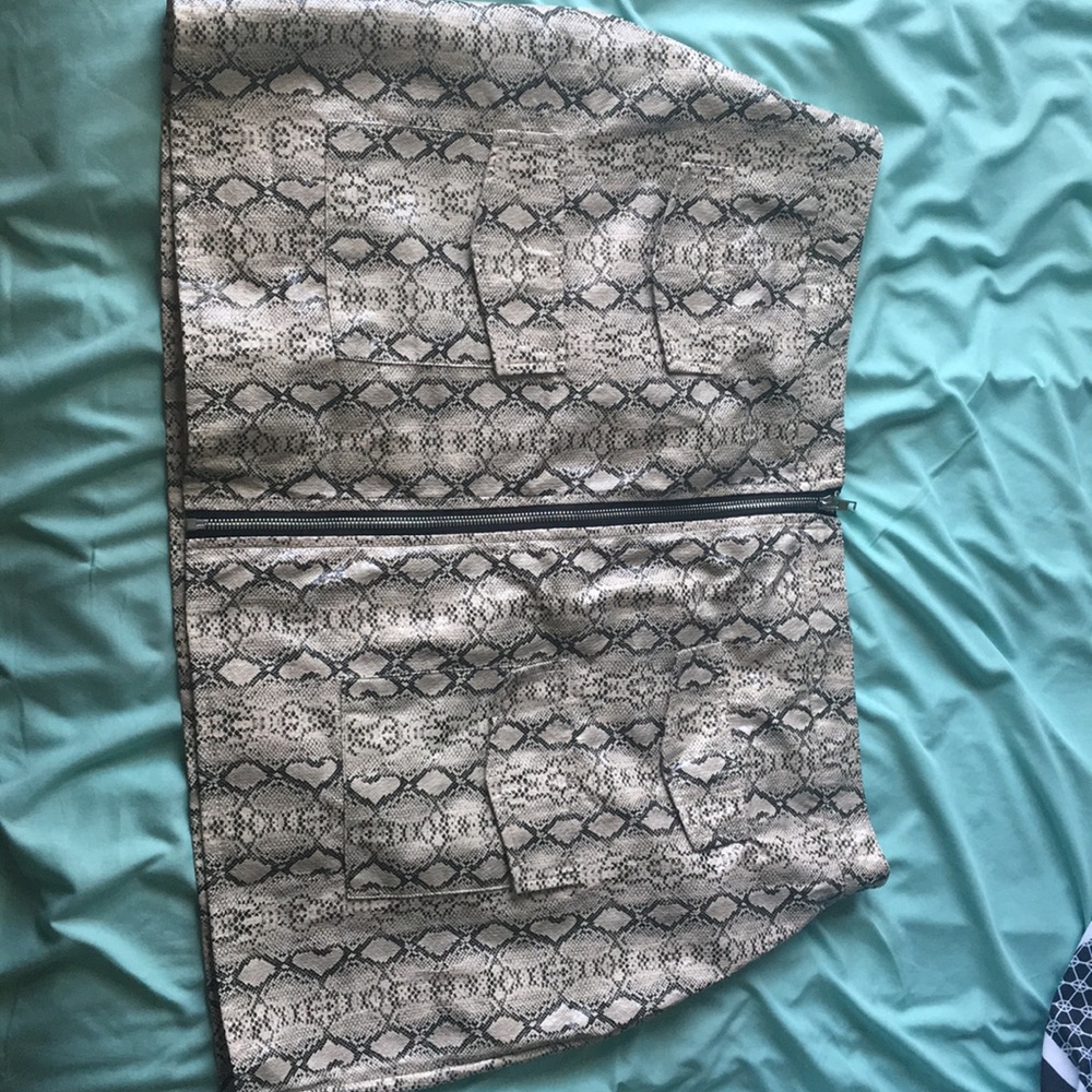 Boohoo snake print skirt